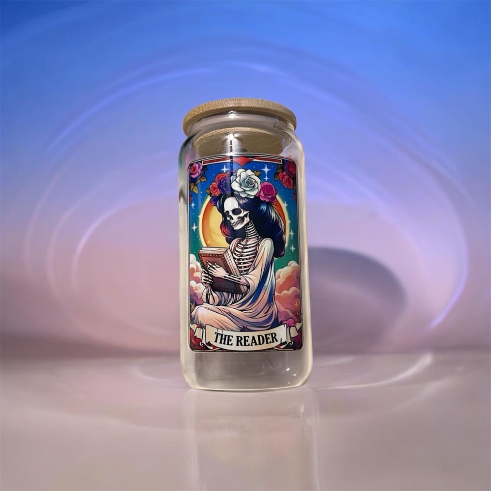 New! The Reader Design Glass Tumbler